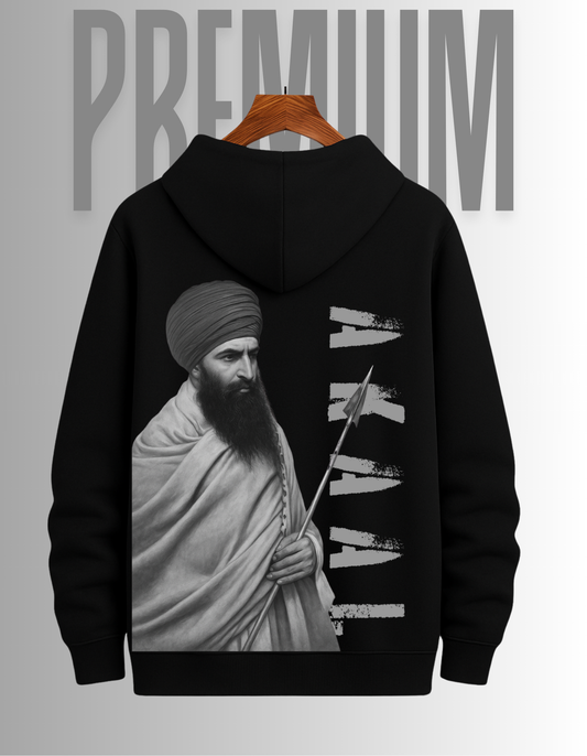 Black Akaal Hoodie  Jarnail Singh Bhindranwale Edition