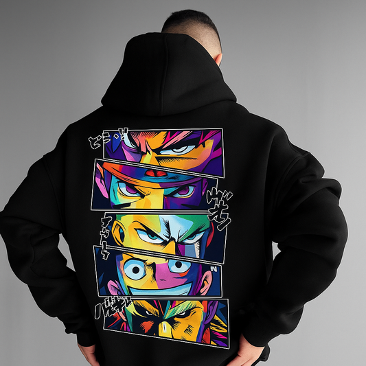 Regular Unisex Anime One Piece Print Hoodie